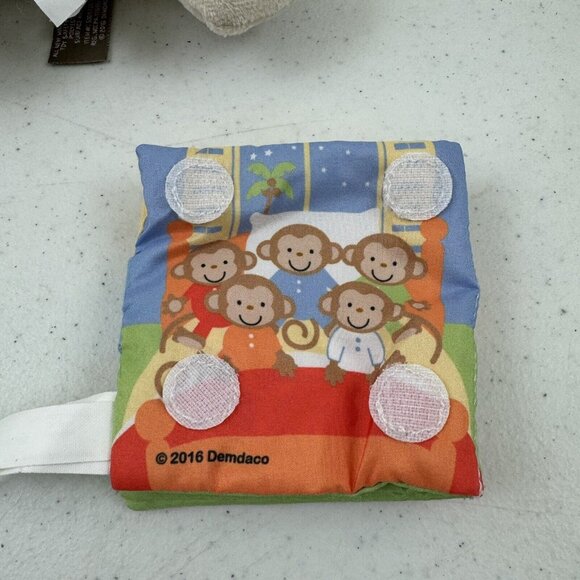 Five Little Monkeys Puppet with Soft Story Book Plush Toy Stuffed Animal Demdaco - Picture 8 of 10